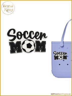 Soccer Mom Charm for Rubber Beach Tote Bag Bead Resin Sports
